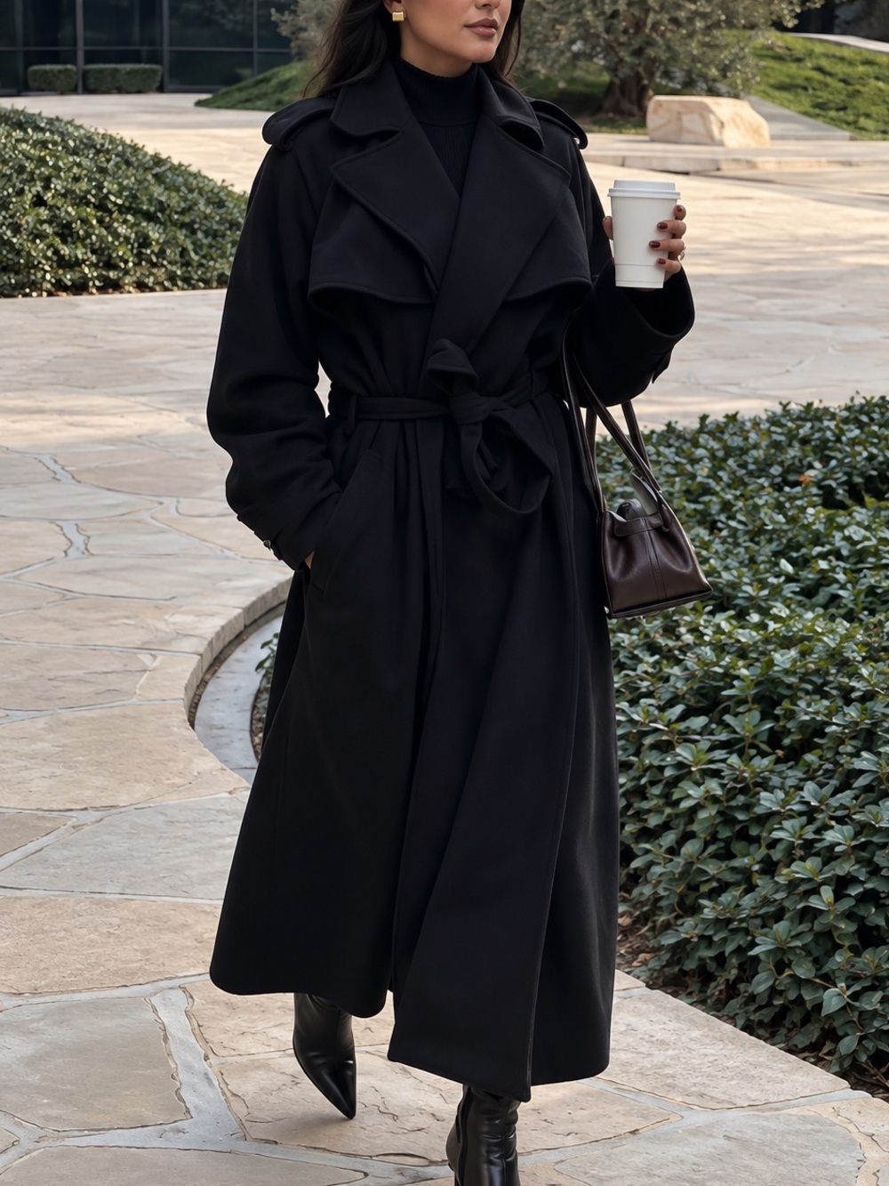 Skims Boyfriend Fleece Oversized Trench Coat - Picture 2 of 12